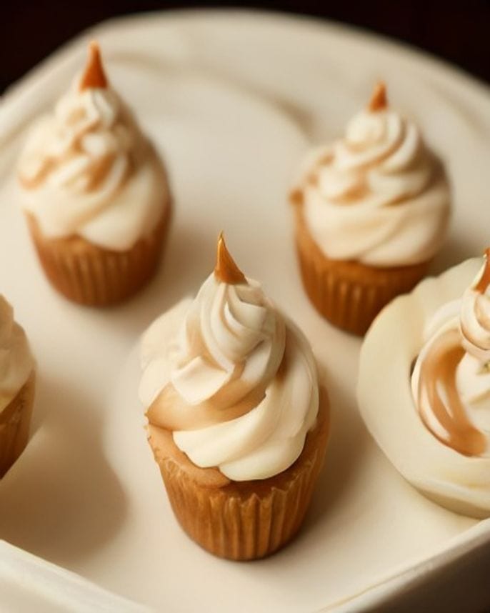 Cupcakes decorados con manjar blanco