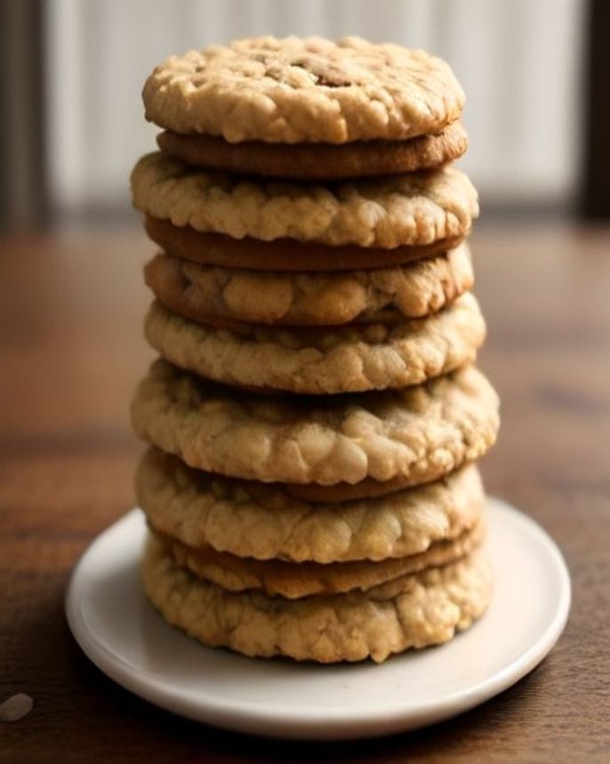 Galletas de avena apiladas